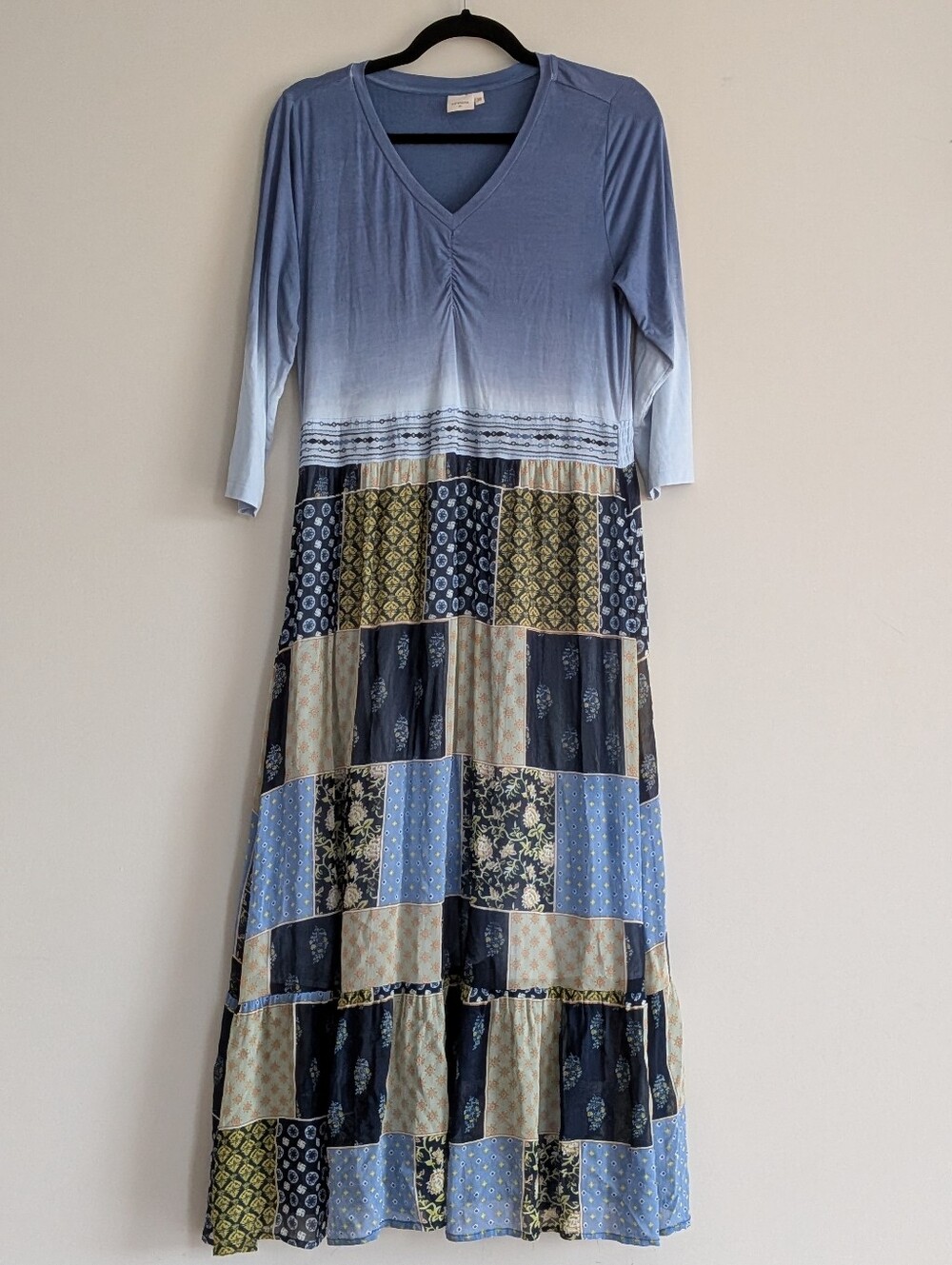 Cream Denmark Boho Patchwork Ombre Maxi Dress | EU 38 US M